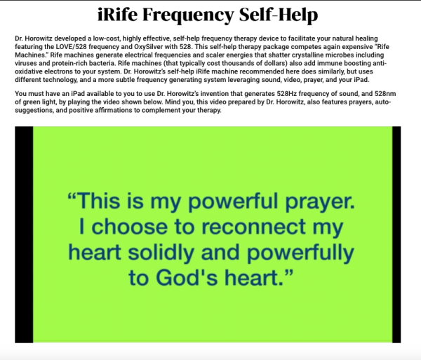 Dr. Horowitz’s Free iRife Frequency Therapy Device Turns iPads or Laptops into Healing Machines